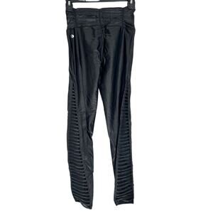CARBON38 x CHILL BY WILL Shiny Cutout Leggings SIZE XS S Black Open Sides